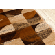 Tapis de couloir ROYAL H387 GÉOMÉTRIQUE marron / moutarde