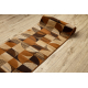 Tapis de couloir ROYAL H387 GÉOMÉTRIQUE marron / moutarde