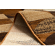 Tapis de couloir ROYAL H387 GÉOMÉTRIQUE marron / moutarde