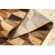 Tapis de couloir ROYAL H387 GÉOMÉTRIQUE marron / moutarde