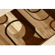 Tapis de couloir ROYAL HE405 GÉOMÉTRIQUE marron / crème