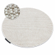 Carpet CASABLANCA LOOP circle white / beige loop, soft - SECOND-RATE PRODUCT