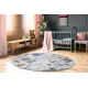 Tapis BONO 9207 cercle des rues, ville, chantier de construction crème / gris clair - PRODUIT DE DEUXIÈME QUALITÉ 