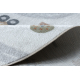 Tapis BONO 9207 cercle des rues, ville, chantier de construction crème / gris clair - PRODUIT DE DEUXIÈME QUALITÉ 