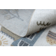 Tapis BONO 9207 cercle des rues, ville, chantier de construction crème / gris clair - PRODUIT DE DEUXIÈME QUALITÉ 