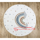 Tapijt BONO 724 cirkel RAINBOW HEART crème / lichtgrijs - TWEEDE-KLASSE PRODUCT