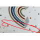 Tapis BONO 724 cercle RAINBOW HEART crème / gris clair - PRODUIT DE DEUXIÈME QUALITÉ