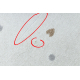 Carpet BONO 724 circle RAINBOW HEART cream / light grey - SECOND-RATE PRODUCT