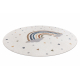 Tapijt BONO 724 cirkel RAINBOW HEART crème / lichtgrijs - TWEEDE-KLASSE PRODUCT
