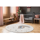 Teppich BONO 724 Kreis RAINBOW HEART creme / hellgrau - ZWEITKLASSIGES PRODUKT