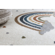 Teppich BONO 724 Kreis RAINBOW HEART creme / hellgrau - ZWEITKLASSIGES PRODUKT