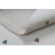 Teppich BONO 724 Kreis RAINBOW HEART creme / hellgrau - ZWEITKLASSIGES PRODUKT