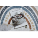 Tapis BONO 724 cercle RAINBOW HEART crème / gris clair - PRODUIT DE DEUXIÈME QUALITÉ