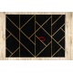 Exclusive EMERALD Carpet 1012 glamour, stylish geometric black / gold - SECOND-RATE- SECOND-RATE PRODUCT