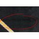 Exclusive EMERALD Carpet 1012 glamour, stylish geometric black / gold - SECOND-RATE- SECOND-RATE PRODUCT