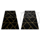 Exclusive EMERALD Carpet 1012 glamour, stylish geometric black / gold - SECOND-RATE- SECOND-RATE PRODUCT