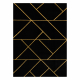 Exclusive EMERALD Carpet 1012 glamour, stylish geometric black / gold - SECOND-RATE- SECOND-RATE PRODUCT