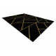 Exclusive EMERALD Carpet 1012 glamour, stylish geometric black / gold - SECOND-RATE- SECOND-RATE PRODUCT