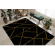 Exclusive EMERALD Carpet 1012 glamour, stylish geometric black / gold - SECOND-RATE- SECOND-RATE PRODUCT
