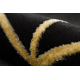 Exclusive EMERALD Carpet 1012 glamour, stylish geometric black / gold - SECOND-RATE- SECOND-RATE PRODUCT