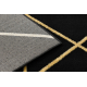 Exclusive EMERALD Carpet 1012 glamour, stylish geometric black / gold - SECOND-RATE- SECOND-RATE PRODUCT