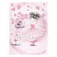 BAMBINO 2185 Waschteppich Ballerina, Kätzchen für Kinder Anti-Rutsch rosa - ZWEITKLASSIGES PRODUKT