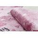 BAMBINO 2185 Waschteppich Ballerina, Kätzchen für Kinder Anti-Rutsch rosa - ZWEITKLASSIGES PRODUKT