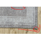 Tapis lavable MIRO 51317.807 Cadre, grec antidérapant - gris - PRODUIT DE DEUXIÈME QUALITÉ