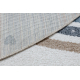 Carpet BONO 724 circle RAINBOW HEART cream / light grey - SECOND-RATE PRODUCT