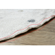 Teppich BONO 724 Kreis RAINBOW HEART creme / hellgrau - ZWEITKLASSIGES PRODUKT