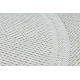 Teppich TIMO 5979 Kreis SISAL draussen Rahmen weiß - ZWEITKLASSIGES PRODUKT