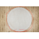 Carpet TIMO 5979 circle SISAL outdoor frame white - SECOND-RATE PRODUCT