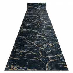 Runner anti-slip LOTUS GALACTIC 9523 Marble black / gold WASHABLE