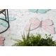 BAMBINO 1610 washing carpet Butterflies for children anti-slip - cream - SECOND-RATE PRODUCT