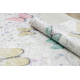 Alfombra lavable BAMBINO 1610 mariposas para niños antideslizante - crema - PRODUCTO DE SEGUNDA CLASE