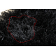 Carpet BUENOS 6649 shaggy plain, single color black - SECOND-RATE PRODUCT