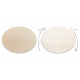 Teppich rund SEDUCTION creme 34 weich, langlebig, Schlafzimmer, Hotel
