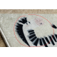 BAMBINO 1165 Waschteppich Zoo für Kinder Anti-Rutsch beige - ZWEITKLASSIGES PRODUKT