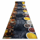 Runner anti-slip LOTUS KITCHEN 40580 Dishes, kitchen grey / yellow WASHABLE