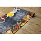 Pogumovaný běhoun LOTUS KITCHEN 40580 Nádobí, kuchyň šedá / žlutý NA MYTÍ