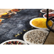 Traversa anti-alunecare LOTUS KITCHEN 40580 Bucate, bucatarie gri / galben PENTRU SPĂLARE