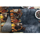 Pogumovaný běhoun LOTUS KITCHEN 40580 Nádobí, kuchyň šedá / žlutý NA MYTÍ