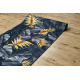 Runner anti-slip LOTUS FERNS 45270 Leaves grey / gold WASHABLE