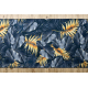Runner anti-slip LOTUS FERNS 45270 Leaves grey / gold WASHABLE