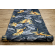 Runner anti-slip LOTUS FERNS 45270 Leaves grey / gold WASHABLE