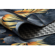 Runner anti-slip LOTUS FERNS 45270 Leaves grey / gold WASHABLE