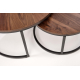 Coffee Table 2-set JAVA nut color / black