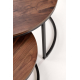 Coffee Table 2-set JAVA nut color / black