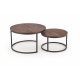 Coffee Table 2-set JAVA nut color / black