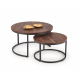 Coffee Table 2-set JAVA nut color / black